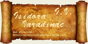 Isidora Varadinac vizit kartica